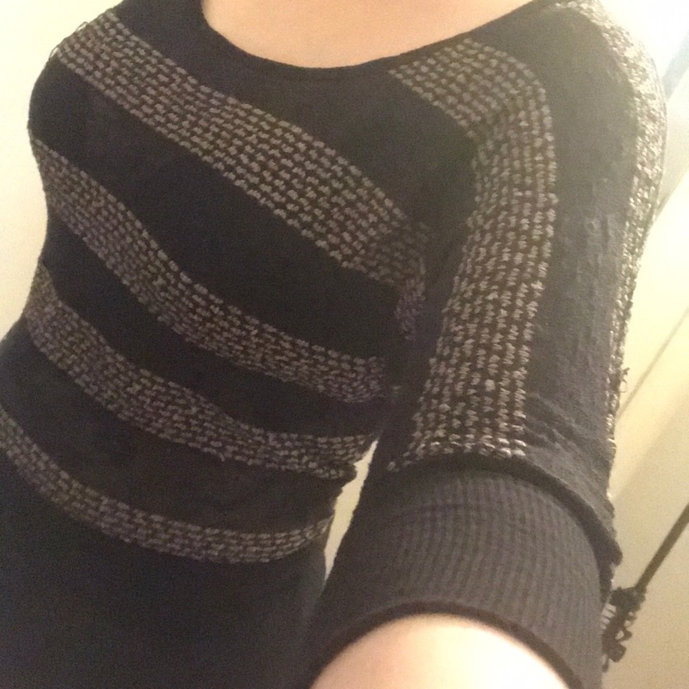Black and beige top